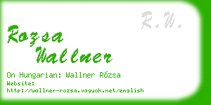 rozsa wallner business card
